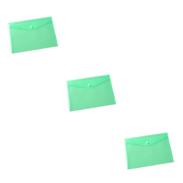 Tholdsy 10 unids/set organizador de carpetas transparente impermeable para documentos almacenamiento portátil transparente verde transparente Type1 NO1