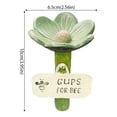 thumbnail image 3 of Flower Shaped Ceramic Bee Drinking Station Outdoor Pollinator Feeder Water Bowl for Garden, 3 of 9