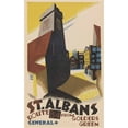 thumbnail image 2 of Vintage Apple Collection 10x14 White Modern Wood Framed Museum Art Print Titled - St. Albans, 2 of 4