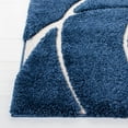 thumbnail image 3 of SAFAVIEH Florida Tamzen Abstract Shag Area Rug, Navy/Ivory, 8'6" x 12', 3 of 11