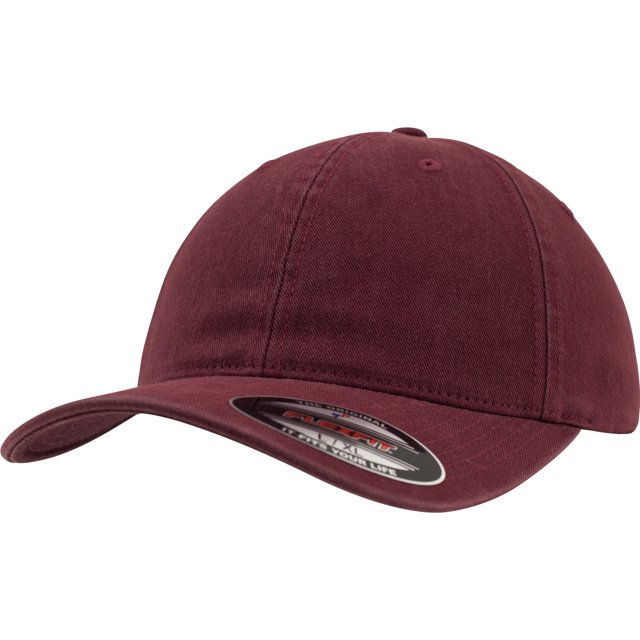 Flexfit - Gorra estilo béisbol de algodón efecto lavado (Granate)