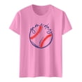 thumbnail image 2 of NAMTYQX Womens Oversized Tee Shirts Short Sleeve Stretch Cute O-Neck Oversized Loose Fit Graphic Muster Airoft Spring Tops for Women 2025 Pink Size 2XL, 2 of 4