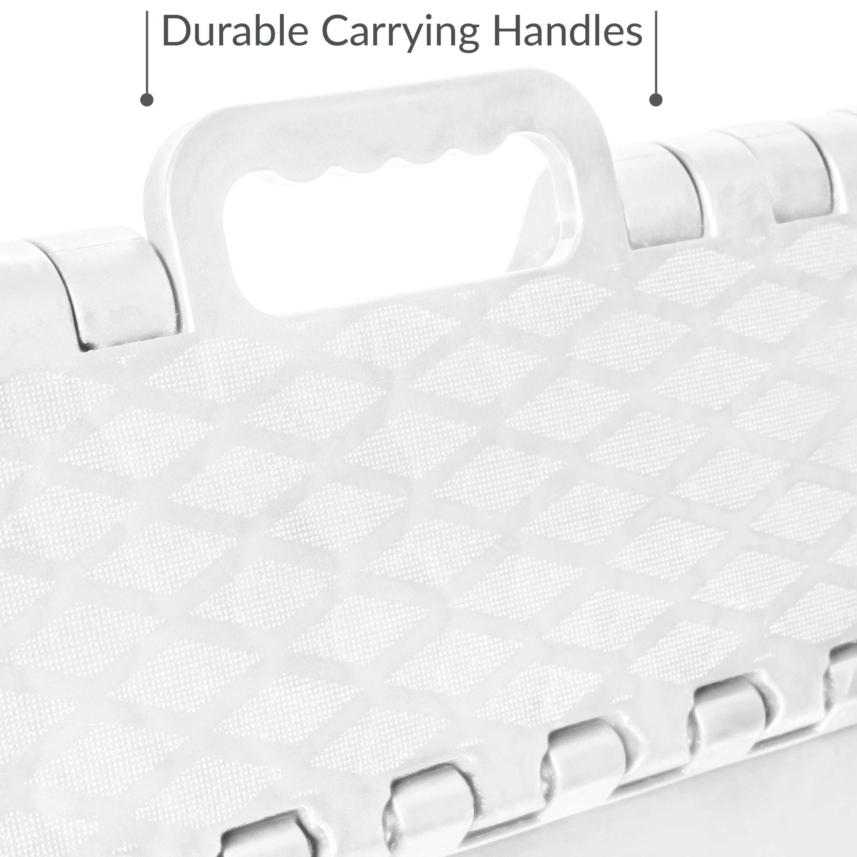 Simplify 12" Plastic Folding Single Step Stool in White