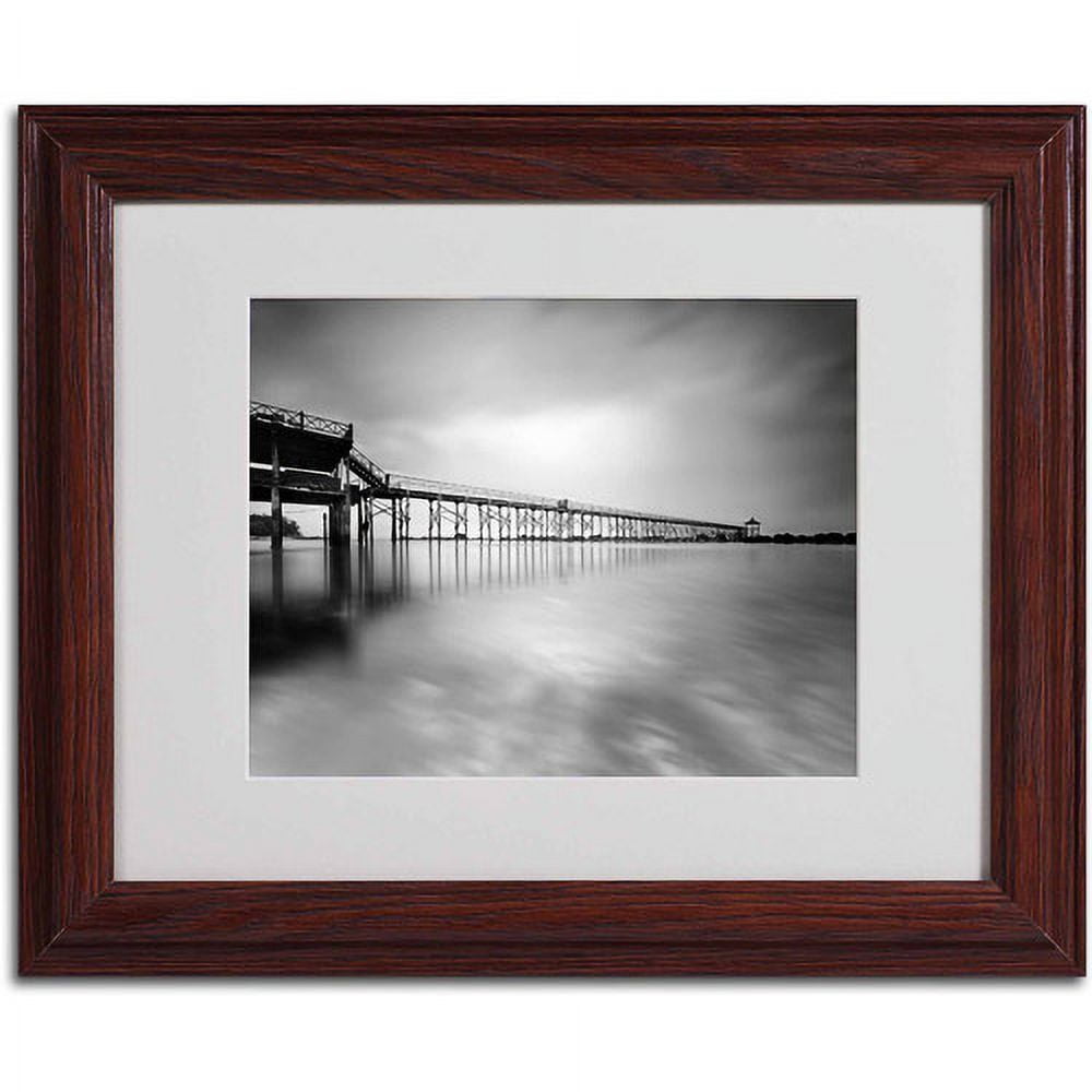 Matted art under acrylic in a wood frame