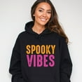 thumbnail image 4 of Spooky Vibes Bright Distressed - Women's Graphic Hoodie, 4 of 9