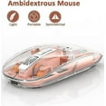 thumbnail image 4 of Wireless Bluetooth Mouse Tri-Mode (BT5.1+2.4GHz) USB C Rechargeable Computer Mouse Full Transparent Silent Mouse with USB Receiver & Type C Adapter for Laptop/Mac/iPad, 4 of 7