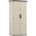 thumbnail image 1 of Suncast remise verticale en résine de 22 pi³, 6 sq ft organisateur extérieur compact pour outils et fournitures de jardin – Couleur Vanille, 1 of 6