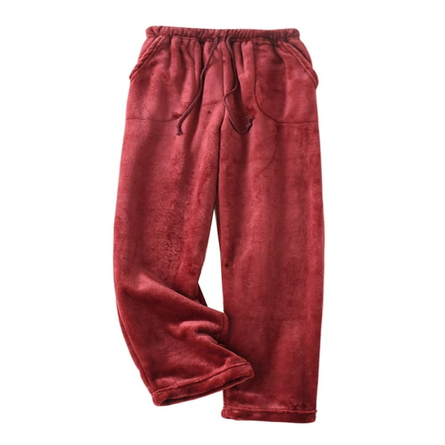 Women Fleece Pajama Pants with Pockets Elastic Waist Lounge Pants Homewear