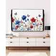 thumbnail image 5 of 4th of July Outdoor TV Cover 70 to 75 Inch Weatherproof, Independence Day Red Blue Floral Butterfly 600D Oxford TV Covers with Waterproof Zipper, Outside Flat TV Screen Protector Size 68"Wx42"Hx4.5"D, 5 of 7