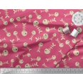 thumbnail image 2 of Soimoi Pink Cotton Cambric Fabric Fish Skeleton Ocean Fabric Prints By Yard 56 Inch Wide, 2 of 3