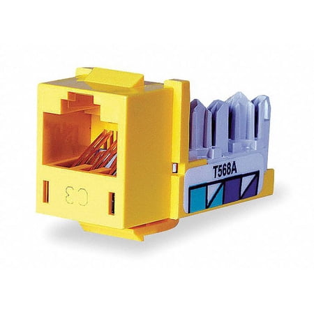 UPC: 0662620825465 | Hubbell Premise Wiring Jack Yellow Cat6 Rj45 HXJ6Y