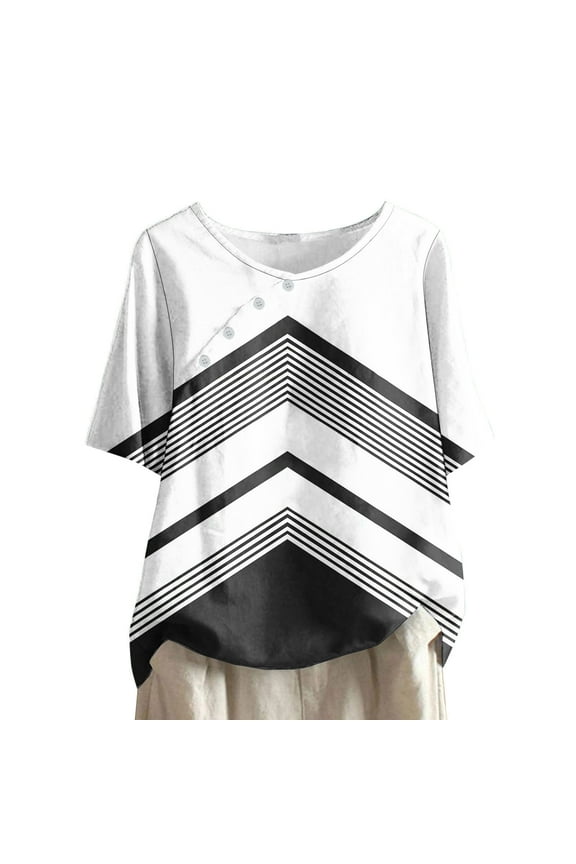 Black Summer Tops Plus Plus Size Shirts for Women 3X Cute Summer Clothes for Women Over 50 Clearance Deals