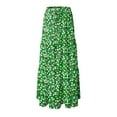 thumbnail image 4 of vigerkar Skirts for Women Summer Casual A Line Drawstring Low Waist Long Flowy Maxi Trendy Vacation Skirt 2025 Green, XL, 4 of 6