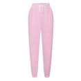 thumbnail image 4 of IROINNID Deals Sweatpants for Women Ladies Pants Hippie Punk Trousers Streetwear Jogger Pocket Solid Loose Overalls Long Pants,Pink, 4 of 5