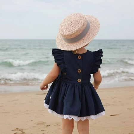 

Toddler Baby Girls Kids Sleeveless Tutu Dress Lace Clothes Outfits Sundress