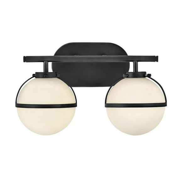 10W 2 Led Bathroom Vanity in Mid-Century Modern-Scandinavian Style 15 inches Wide By 9.25 inches High-Black Finish Bailey Street Home 81-Bel-3335672