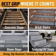 thumbnail image 4 of Ottomanson Outdoor Rubber Stair Treads 10" x 30" (5 Pack) – Non-Slip Stair Mats, Gray, 4 of 7