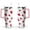 Pink-12, variant on 40oz Cute Watermelon Pattern Stainless Steel Flip Straw Tumbler Spill Proof Travel Cup Double Wall Vacuum Insulated Coffee Mug with Top Handle