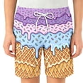 thumbnail image 3 of Caixia Boys Ice Cream Graphic Basketball Shorts Casual Athletic Running Shorts Cool Streetwear Designer Shorts, 3 of 6