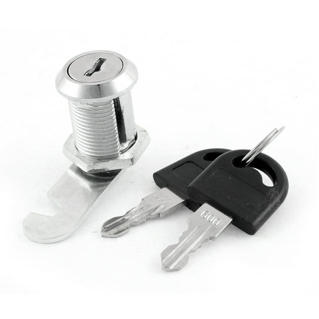 Unique Bargains Mailbox Cabinet Drawer 23mm Head 18mm Thread Cylindrical Cam Lock w 2 Keys
