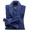 NAVY, variant on Marquess Terry Cloth Robes for Men All Cotton Blue Bathrobe, Luxury Shower Robe Long Shawl Collar,
