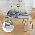 thumbnail image 2 of HAOXIT Fall Thanksgiving Tablecloths Watercolor Autumn Pumpkins Eucalyptus Leaves Watercolor Pumpkins Waterproof Polyester Table Cover Decor for Rectangle Table,Home Dining Outdoor,Party 52*52, 2 of 7