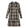 thumbnail image 4 of Time and Tru Women's and Women's Plus Ruffle Hem Mini Shirt Dress with Long Sleeves, Sizes XS-4X, 4 of 4