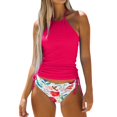 thumbnail image 1 of MKLEKYY Trajes De Baño Hombre Natacion Women'S Plus Size Bikini Set Color Split Swimsuit Fashionable & Comfortable Beachwear, 1 of 5