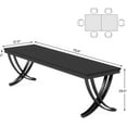 thumbnail image 3 of Tribesigns Dining Table for 6-8 People, 78 inch Large Wood Farmhouse Dinner Table with Heavy Duty Metal Legs and Wooden Top (Only Table), 3 of 6
