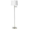 thumbnail image 2 of 360 Lighting Modern Swing Arm Floor Lamp 60.5" Tall Brushed Nickel White Hardback Drum Shade for Living Room Reading Bedroom Office, 2 of 3