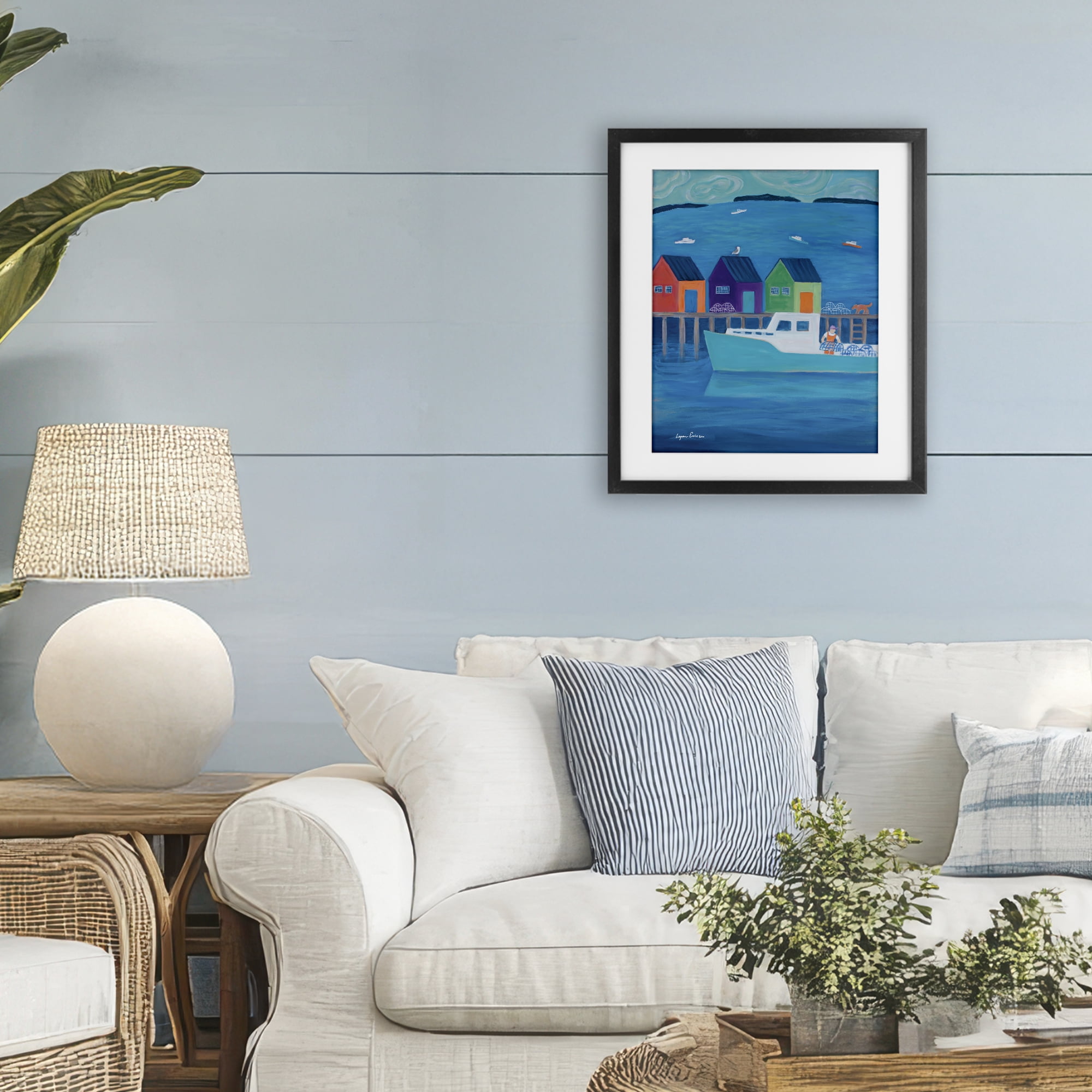 Stupell Industries Out Hauling Traps Black Framed Print Under Glass, design by Lynn Ericson Fine Art