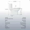 thumbnail image 3 of One-Piece Toilet,Powerful & Quiet Dual Flush Modern Toilet with Comfort Chair Seat,1.1/1.6 GPF,White, 3 of 8