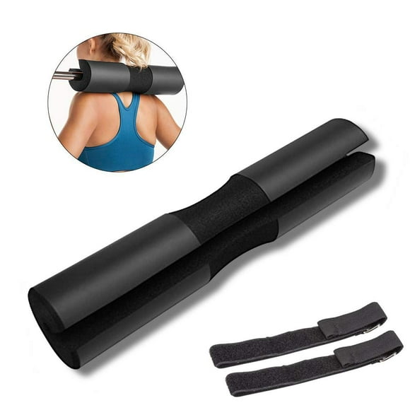 Stanz (TM) Barbell Squat Pad with Straps Advanced Neck & Shoulder Ergonomic Protective Pad Support for Squats, Lunges & Hip Thrusts - Black…