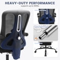thumbnail image 4 of Qinaqin Negro Ergonómico cm de Alturaigh-Back Oficina Chair con Footrest y Ajustable Lumbar Support para E x ecutive Profundidadsks, 4 of 7