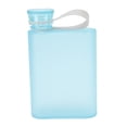 thumbnail image 2 of Flat Water Bottle Plastic Leak Proof Transparent Square Portable Paper Water Bottle 380ml Blue, 2 of 5