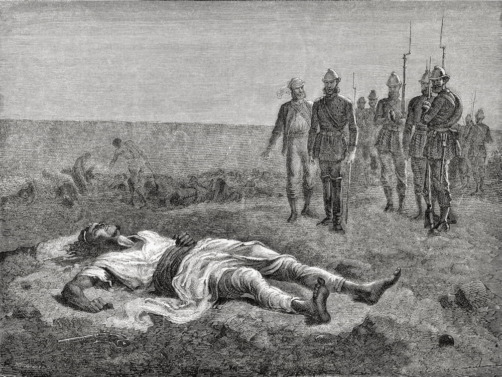 The British Army Find Tewodross Body After His Suicide Tewodros Ii Baptized Theodore Ii C 1818 To 1868 Emperor Of Ethiopia From El Mundo En La Mano Published 1875 Canvas Art - Ken Welsh Design Pics (