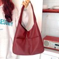 thumbnail image 4 of Yucurem Women PU Leather Shoulder Bag - Retro Soft Underarm Bag - Casual Tote Handbag for Ladies (Red), 4 of 6