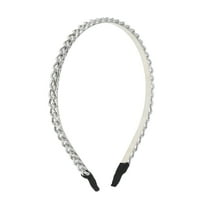 Unique Bargains 1 Pc Cute Thick Chain Headbands for Women Silver Tone