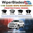 thumbnail image 2 of 2014 Toyota Sequoia Beam Wiper Blades Wipers w/1yr Warranty (Set of 3) w/Rear Wiper (WiperBladesUSA), 2 of 5