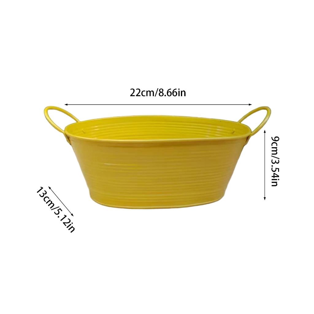 AOOOWER Multipurpose Metal Flower Container Planter For Balcony Windowsill Gardening Home Wedding Party Display 2pcs