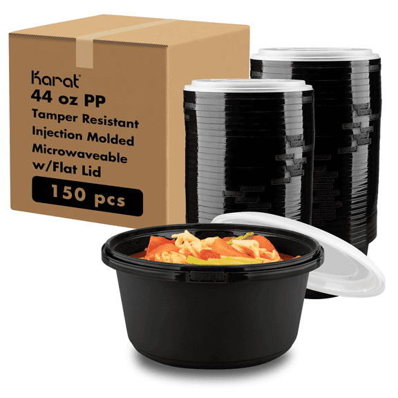 Karat Polypropylene Tamper Resistant Food Storage Container