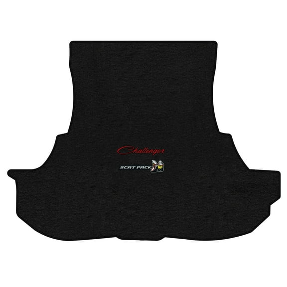 Lloyd Mats LogoMat Custom-Fit Carpet Trunk Mat for 2017-2023 Dodge Challenger AWD, Charcoal