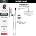 thumbnail image 2 of Delta Faucet Modern Raincan 2-Setting Round Shower System Including Rain Shower Head and Handheld Spray Chrome, Rainfall Shower System Chrome, Shower Valve and Trim Kit, Chrome 342702, 2 of 5