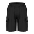 thumbnail image 6 of Gubotare Shorts Toddler Boy Boys Golf Shorts Kids School Uniform Elastic Waist Flat Front Short with Pockets Size 11-12 (Black,11-12 Years), 6 of 6