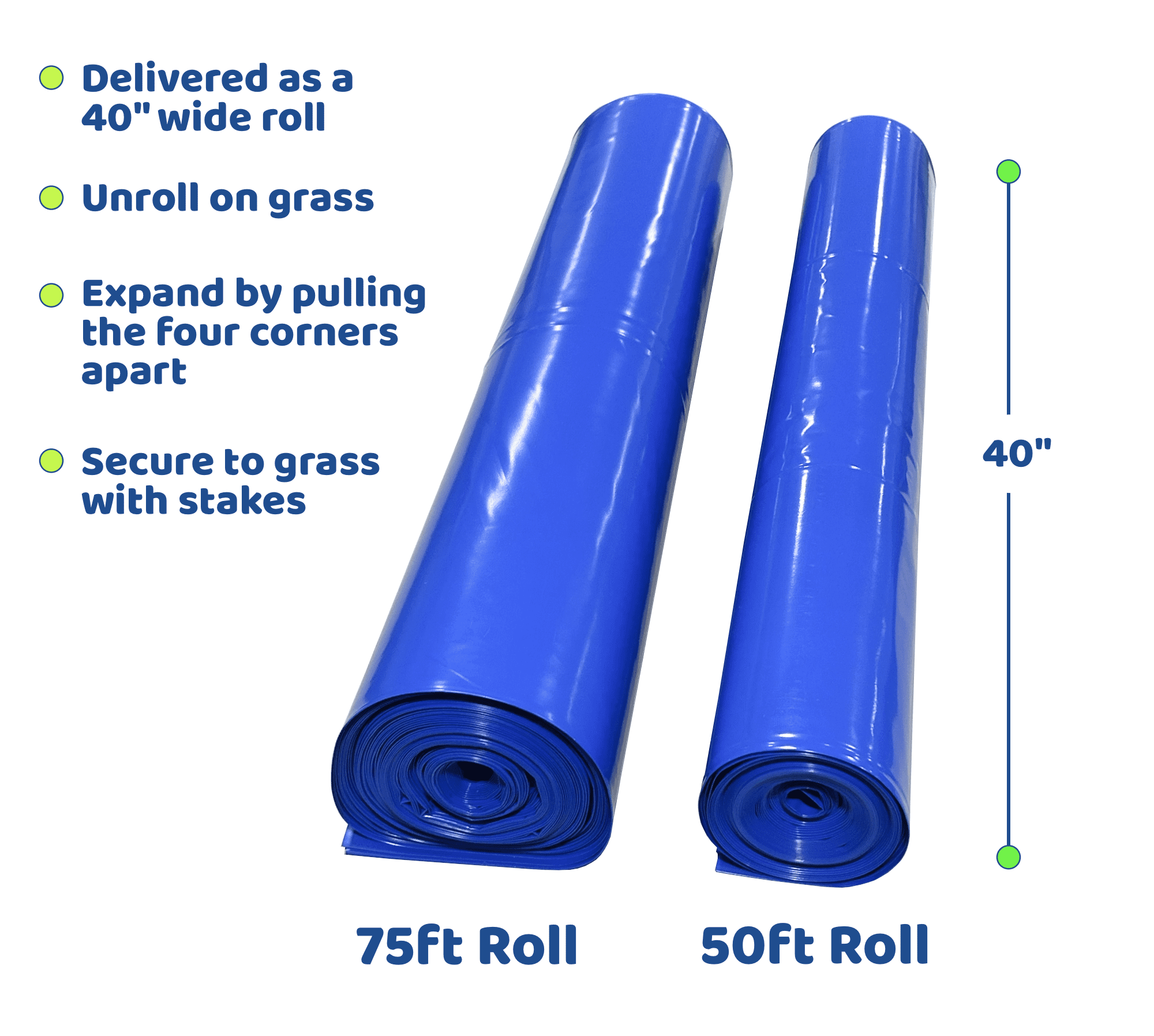 Make-A-Slide™ - 50 FEET LONG - Giant blue backyard slip and slide water slide for kids and adults