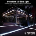 thumbnail image 6 of WYZworks 2760LEDs 150ft Cool White 16-Mode Flat LED Outside Strip Lights SMD 2835 Waterproof Permanent Heavy Duty Outdoor Exterior Accent Lighting, ETL Certified, Connectable Flexible Clear PVC Shell, 6 of 7