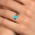 thumbnail image 4 of Gem Stone King 14K White Gold Green Turquoise and Red Garnet Engagement Ring for Women | 1.80 Cttw | Oval 9X7MM | Gemstone Birthstone | Size 6, 4 of 6