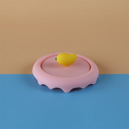 

Silicone Cup Lid Glass Drink Cover Cute Fruit Design Round Cup Covers Glassware & Drinkware