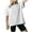 White, variant on Shirt for Girls 7-8 Girls Round Neck Blouse Short Sleeve T Shirts for Teens Solid Color Blouse Plus Size Girls Blouses Size 12-14