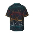 thumbnail image 2 of Disketp Men's Hawaiian Cartoon Sharks Print Shirts Button Down Holiday Beach Shirts-Medium, 2 of 7